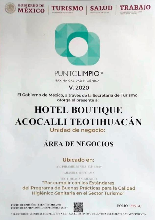 Hotel Boutique Acocalli San Juan Teotihuacán Exterior foto